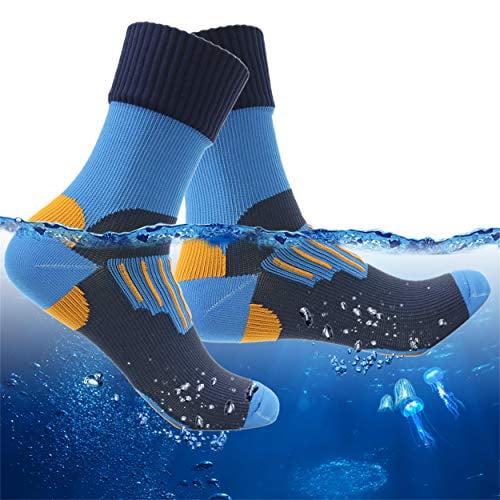 RANDY SUN Mens Outdoor Sports Crew Socks For Hiking Backpacking Workout 100% Waterproof Digital Printing Socks 
